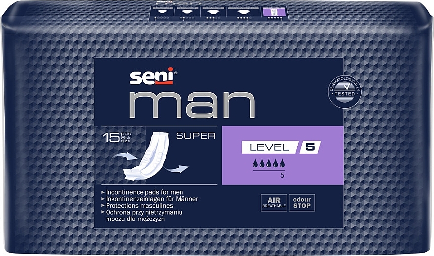 PROTECTION MASCULINE SENI MAN SUPER Paquet de 15